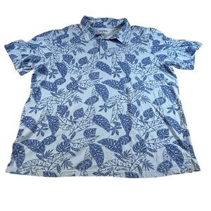 KING SIZE Polo Shirt Adult Big XL Blue Hawaiian Cotton Pullover Polo Golf